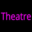 Pink Cursive Theatre Handmade Art Neon Sign
