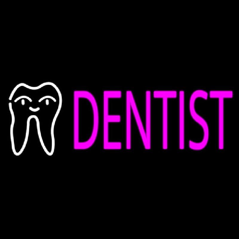 Pink Dentist Logo Handmade Art Neon Sign