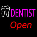 Pink Dentist White Tooth Open Handmade Art Neon Sign