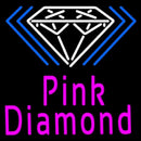 Pink Diamond White Logo Handmade Art Neon Sign