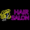 Pink Double Stroke Hair Salon With Girl Logo Handmade Art Neon Sign
