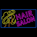 Pink Double Stroke Hair Salon With Girl Logo Handmade Art Neon Sign
