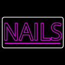 Pink Double Stroke Nails Handmade Art Neon Sign