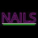 Pink Double Stroke Nails Handmade Art Neon Sign