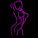 Pink Erotic Dancer Girl Handmade Art Neon Sign