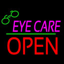 Pink Eye Care Logo Block Open Green Line Handmade Art Neon Sign