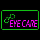 Pink Eye Care Logo Green Border Handmade Art Neon Sign