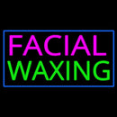 Pink Facial Waxing Blue Border Handmade Art Neon Sign