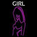 Pink Girl Strip Club Handmade Art Neon Sign