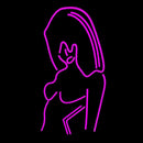 Pink Girl Strip Club Handmade Art Neon Sign