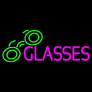 Pink Glasses Green Logo Handmade Art Neon Sign