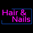 Pink Hair And Nails With Blue Border Handmade Art Neon Sign