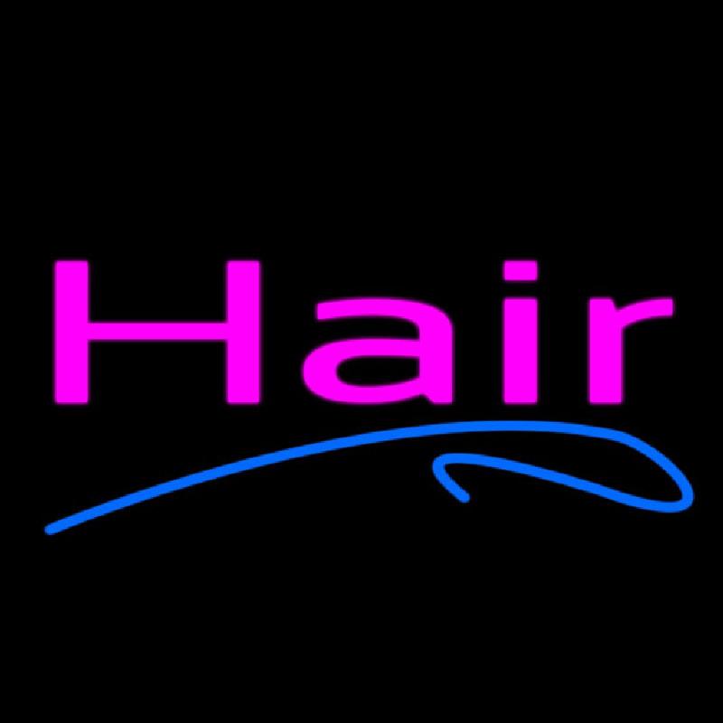 Pink Hair Blue Line Handmade Art Neon Sign