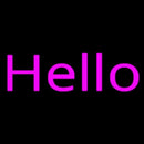 Pink Hello Handmade Art Neon Sign