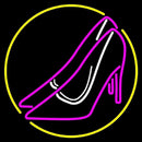 Pink High Heels Yellow Border Handmade Art Neon Sign