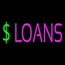 Pink Loans Dollar Logo Handmade Art Neon Sign