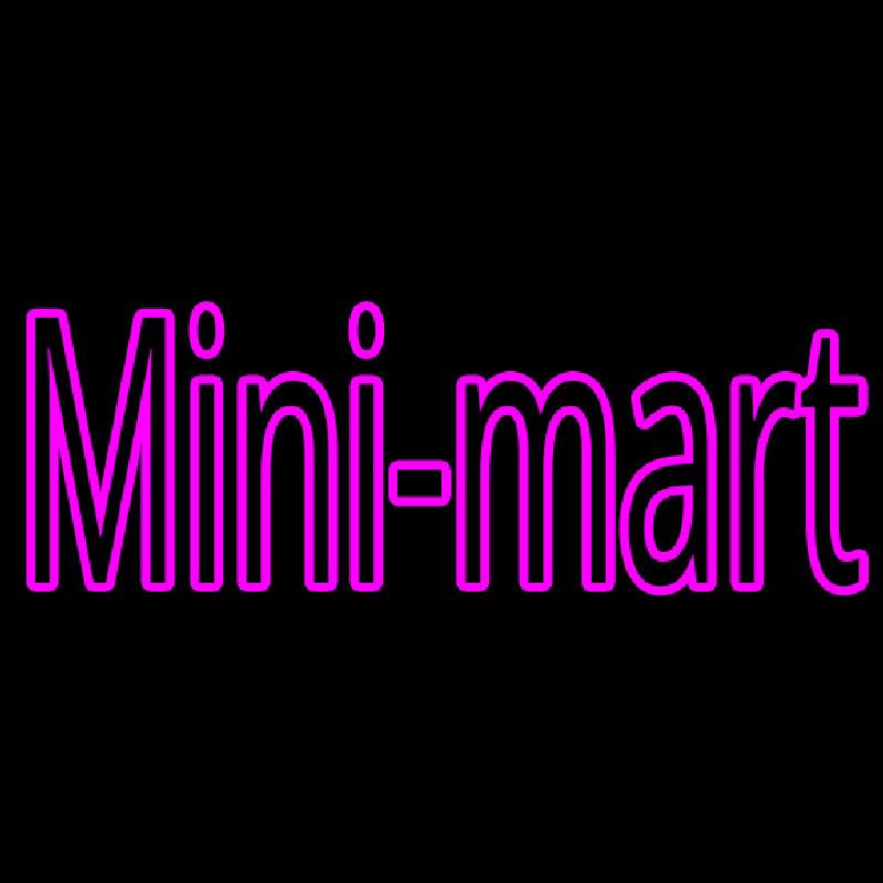 Pink Mini Mart Handmade Art Neon Sign