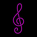 Pink Music Note Handmade Art Neon Sign