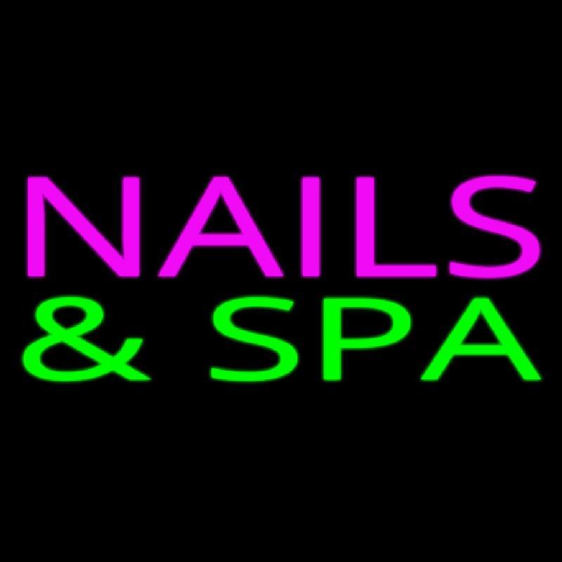 Pink Nails And Spa Green Handmade Art Neon Sign
