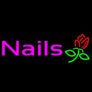 Pink Nails With Flower Logo Handmade Art Neon Sign