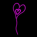 Pink Neon Heart Handmade Art Neon Sign