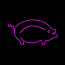 Pink Pig Logo Handmade Art Neon Sign
