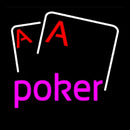 Pink Poker With Cards Handmade Art Neon Sign