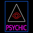Pink Psychic With Blue Border Handmade Art Neon Sign