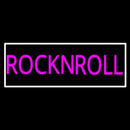 Pink Rock N Roll With White Border Handmade Art Neon Sign
