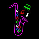 Pink Saxophone Handmade Art Neon Sign