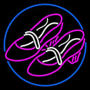 Pink Sandal Heels With Blue Border Handmade Art Neon Sign