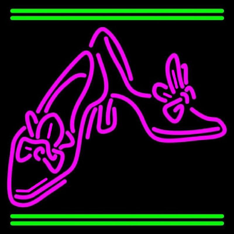 Pink Sandal Heels With Line Handmade Art Neon Sign