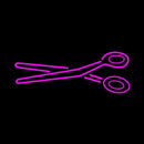 Pink Scissor Logo Handmade Art Neon Sign