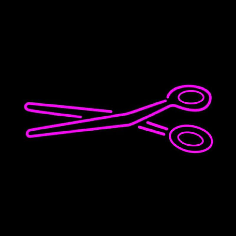 Pink Scissor Logo Handmade Art Neon Sign