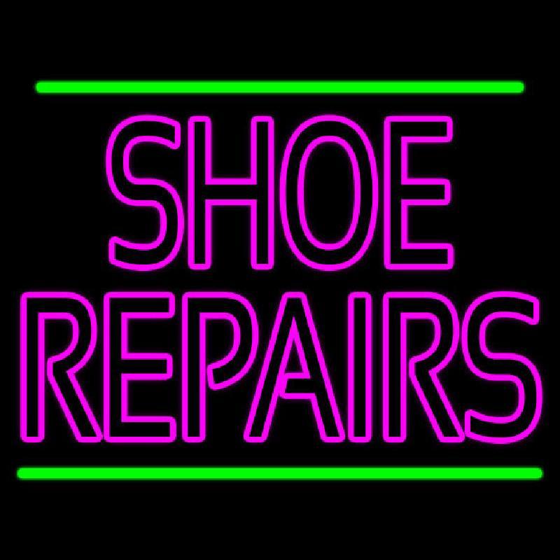 Pink Shoe Repairs With Line Handmade Art Neon Sign