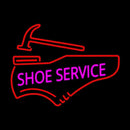 Pink Shoe Service Handmade Art Neon Sign