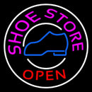 Pink Shoe Store Open Handmade Art Neon Sign