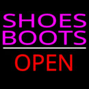 Pink Shoes Boots Open Handmade Art Neon Sign