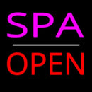 Pink Spa White Line Red Open Handmade Art Neon Sign