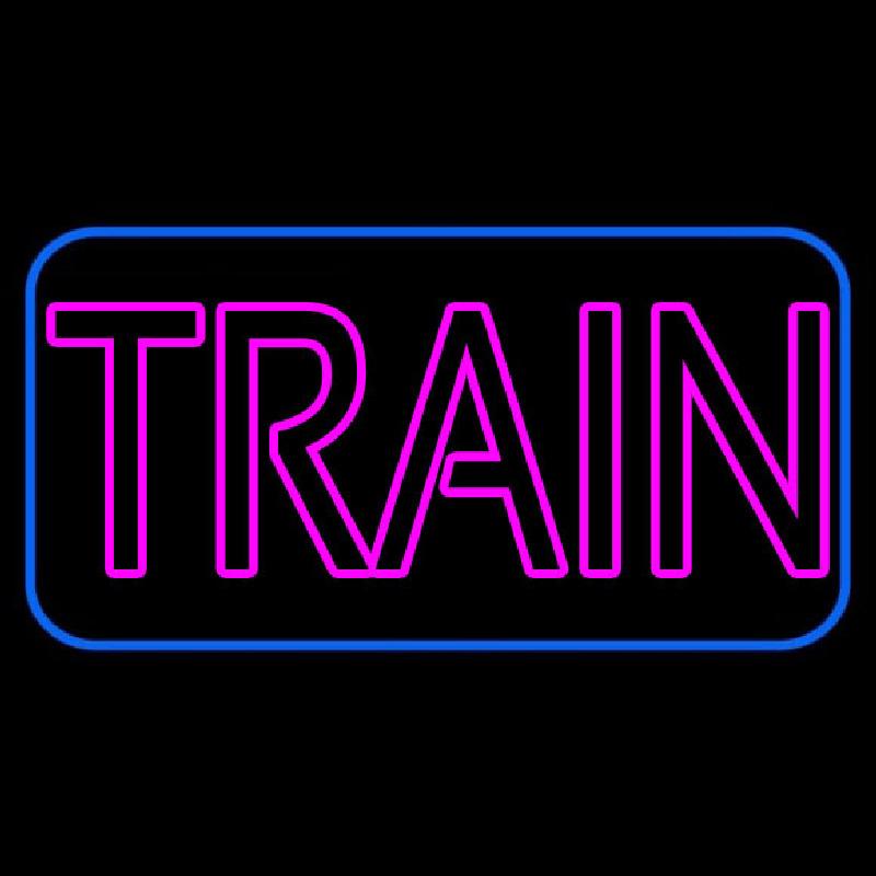 Pink Train Handmade Art Neon Sign