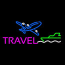 Pink Travel With Logo Handmade Art Neon Sign