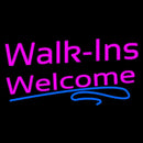 Pink Walk Ins Welcome Blue Lines Handmade Art Neon Sign