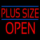 Plus Size Blue Lines Block Open Handmade Art Neon Sign