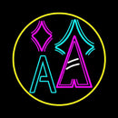 Poker Cards 2 Handmade Art Neon Sign