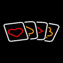 Poker Cards Icon 1 Handmade Art Neon Sign