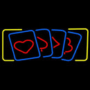 Poker Cards Icon 3 Handmade Art Neon Sign