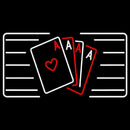 Poker Cards Icon 6 Handmade Art Neon Sign