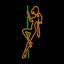 Pole Dance Girl Strip Club Handmade Art Neon Sign