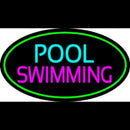 Pool Swimming With Green Border Handmade Art Neon Sign