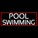 Pool Swimming With Red Border Handmade Art Neon Sign